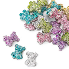 Ozdoby do paznokci Molly Nails misie 3D mix kolorów 20 szt