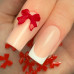 Ozdoby do paznokci kokardki 3D Molly Nails czerwone 100 szt