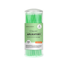 Aplikatory (microbrasz) Clavier Bezwłókienkowe – do Rzęs – 100szt – 2mm