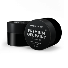 NAILSOFTHEDAY Premium gel paint Black no wipe, 5 ml