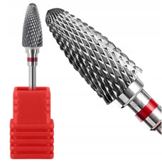 Frez z Węglika Spiekanego, Clavier, stożek (F) czerwony (delikatny)