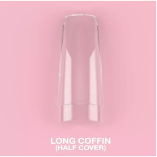 Lunamoon Gel Tips Coffin Long (Half Cover)