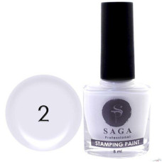 SAGA Professional Stamping Paint 02 white, 8 ml