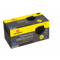 Maska medyczna Opharm 50 szt. czarna