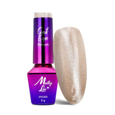 Lakier hybrydowy MollyLac Cat Eye Womanity Ginger 5g Nr 444