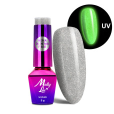 Lakier świecący w ciemności MollyLac Night Glowing Freestate Hema/di-Hema free 5g Nr 676