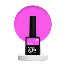 NAILSOFTHEDAY Neon top 03 - różowy top bez lepkiej warstwy, 10 ml