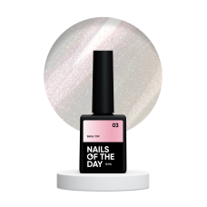 NAILSOFTHEDAY Shell top 03 – perłowy top z różowym połyskiem , 10 ml