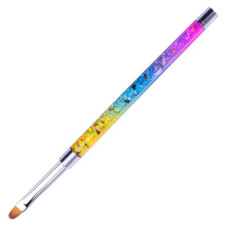PĘDZELEK DO ŻELU OWALNY PRO GEL RAINBOW 7MM ROZMIAR 6 NR 3