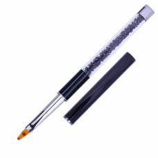 PĘDZELEK DO OMBRE GLAM LINE NO NAME CZARNE CYRKONIE 13MM