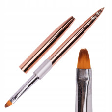Pędzelek do żelu owalny Molly Nails golden 8mm rozmiar 4 Nr 9