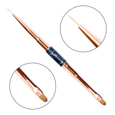 Pędzelek Dwustronny do Zdobień Żelu CLAVIER MARBLE nr 12