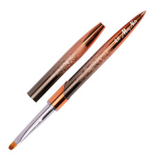 Pędzelek do żelu rozmiar 4 ombre owalny długość włosia 7mm Molly Nails