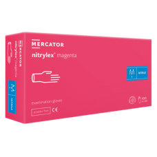 Rękawiczki Mercator Nitrylowe M 100 Szt - Magenta