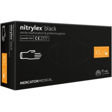 Rękawiczki Mercator Nitrylowe XS 100 Sztuk - Czarny