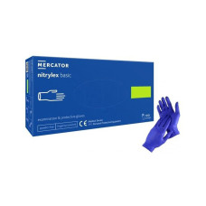 Rękawiczki Mercator Nitrylowe S 100 Sztuk - Granatowe (Dark Blue)