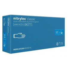 Rekawiczki Mercator Nitrylowe M 100 Sztuk - Niebieskie