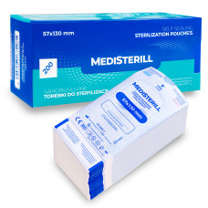 Torebki do sterylizacji narzędzi w autoklawie MediSterill 57x130 mm 200 szt.