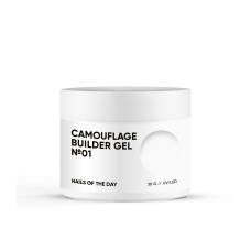 NAILSOFTHEDAY Camouflage builder gel 01, mleczny gęsty żel budujący, 30 g 
